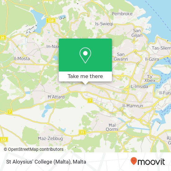 St Aloysius' College (Malta) map