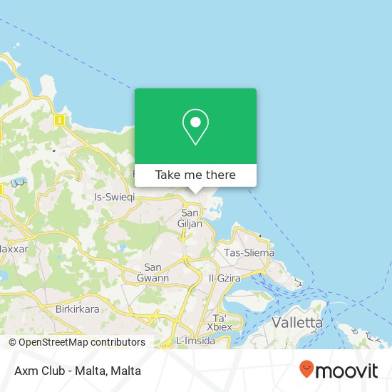 Axm Club - Malta map
