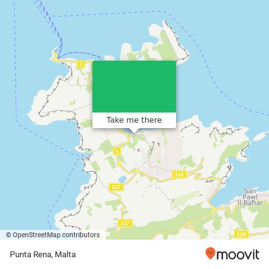 Punta Rena map