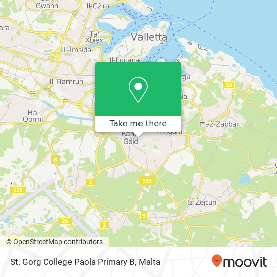 St. Gorg College Paola Primary B map