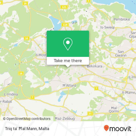 Triq ta' Ħal Mann map