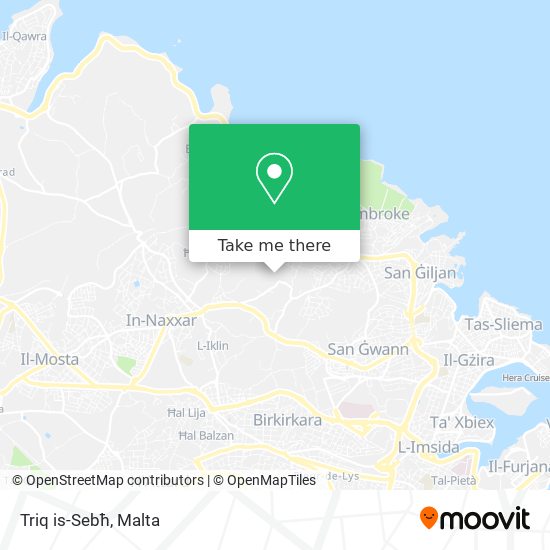 Triq is-Sebħ map