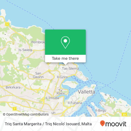 Triq Santa Margerita / Triq Nicolo' Isouard map