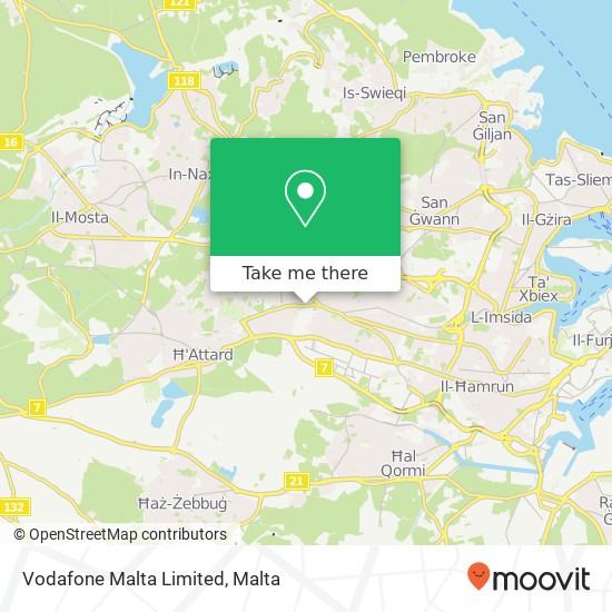 Vodafone Malta Limited map