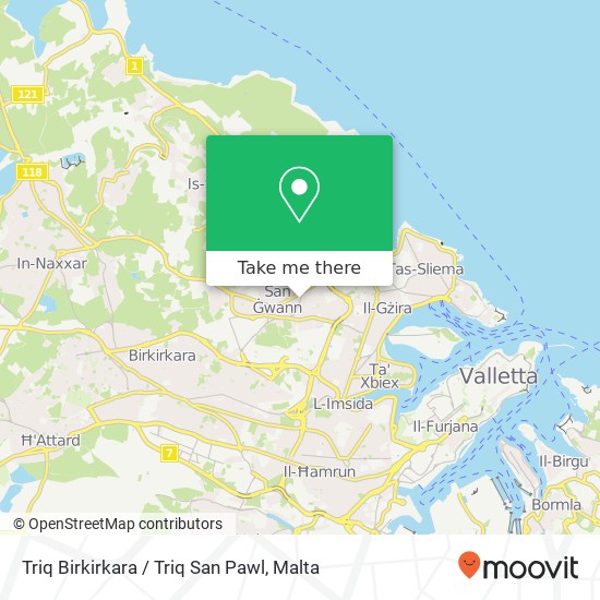 Triq Birkirkara / Triq San Pawl map