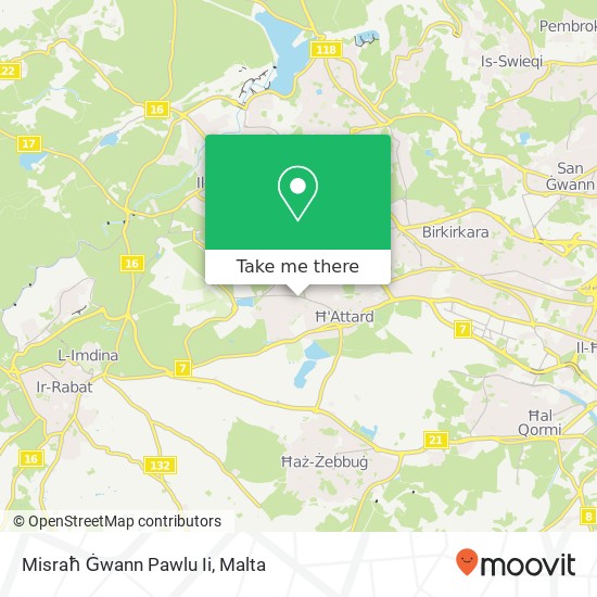 Misraħ Ġwann Pawlu Ii map