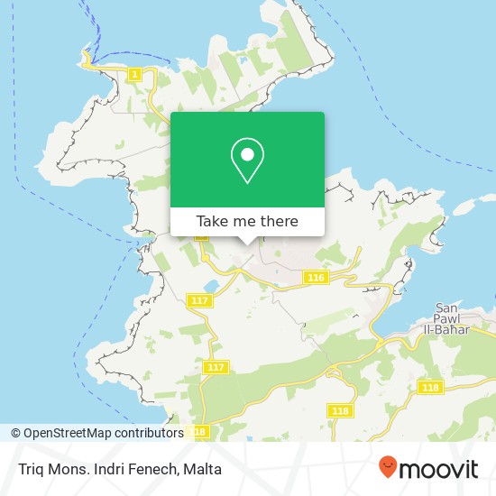 Triq Mons. Indri Fenech map