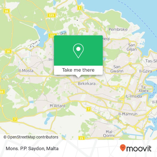 Mons. P.P. Saydon map