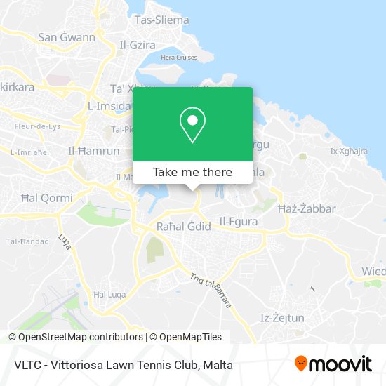 VLTC - Vittoriosa Lawn Tennis Club map