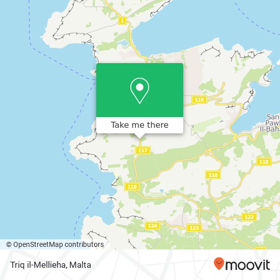 Triq il-Mellieha map
