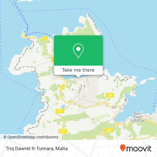 Triq Dawret It-Tunnara map