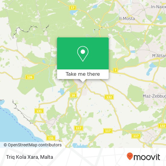 Triq Kola Xara map