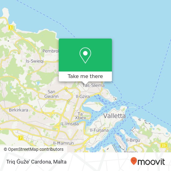 Triq Ġuże' Cardona map