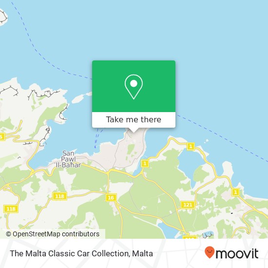 The Malta Classic Car Collection map