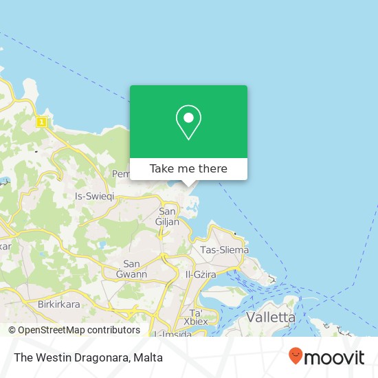 The Westin Dragonara map