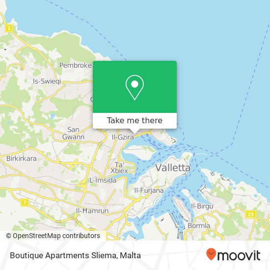 Boutique Apartments Sliema map
