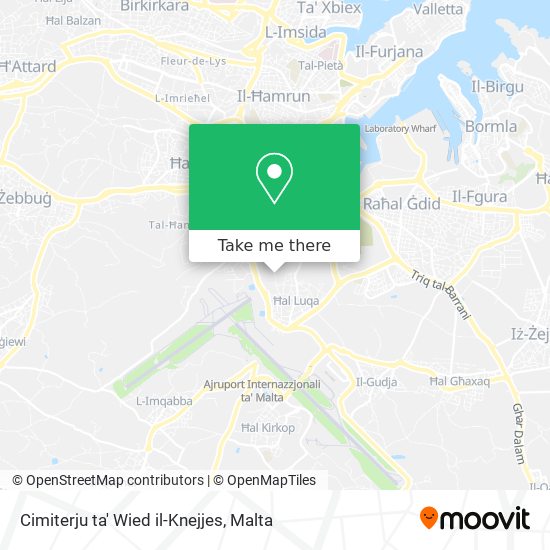 Cimiterju ta' Wied il-Knejjes map