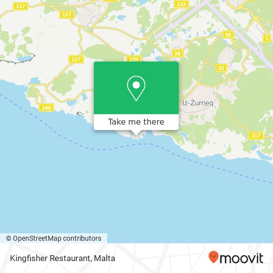 Kingfisher Restaurant, Triq Congrive Qrendi QRD map