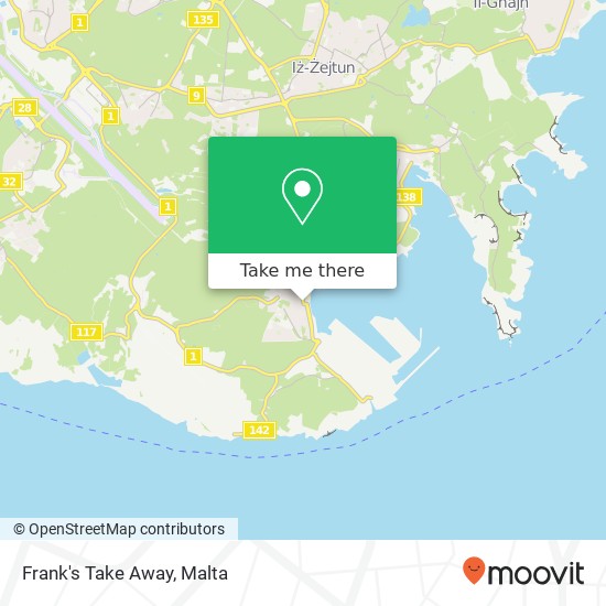 Frank's Take Away, Il-Bajja s-Sabiha Birżebbuġa BBG map