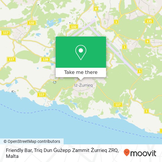 Friendly Bar, Triq Dun Ġużepp Zammit Żurrieq ZRQ map