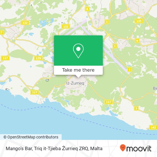 Mango's Bar, Triq it-Tjieba Żurrieq ZRQ map