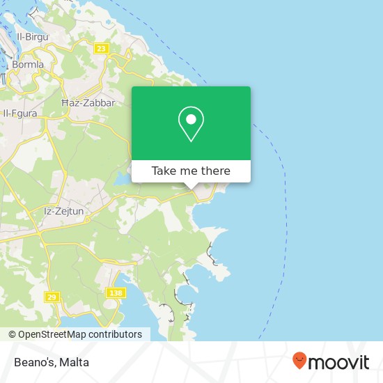 Beano's, Triq id-Daħla ta' San Tumas Marsaskala MSK map