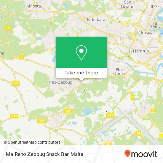 Ma' Reno Żebbuġ Snack Bar, Triq Luret Ċutajar Żebbuġ ZBG map