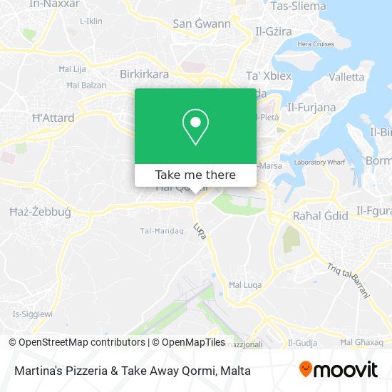 Martina's Pizzeria & Take Away Qormi map