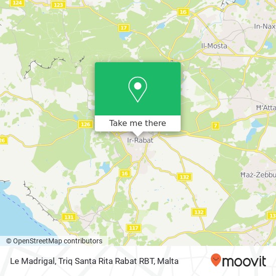Le Madrigal, Triq Santa Rita Rabat RBT map