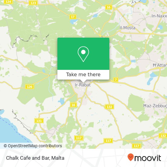 Chalk Cafe and Bar, Triq San Pawl Rabat RBT map