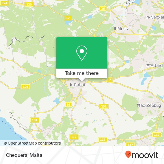 Chequers, Triq Santu Wistin Rabat RBT map