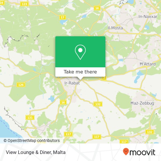 View Lounge & Diner, Saqqajja Mdina MDN map