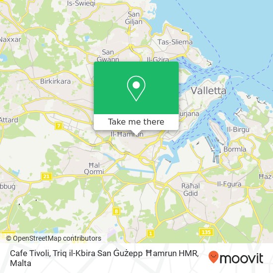 Cafe Tivoli, Triq il-Kbira San Ġużepp Ħamrun HMR map