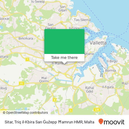 Sitar, Triq il-Kbira San Ġużepp Ħamrun HMR map