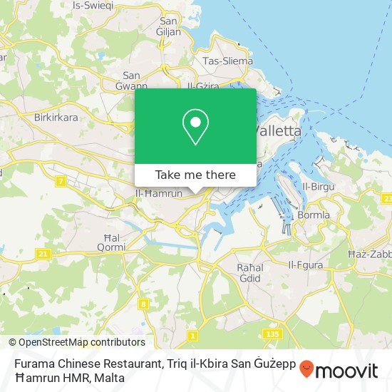 Furama Chinese Restaurant, Triq il-Kbira San Ġużepp Ħamrun HMR map