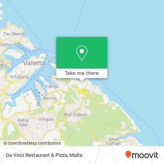 Da Vinci Restaurant & Pizza, Kalkara KKR map