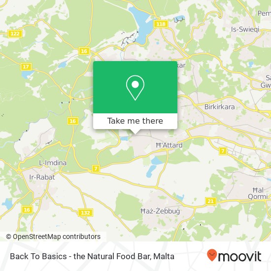 Back To Basics - the Natural Food Bar, Triq il-Pitkali Attard ATD map