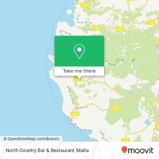 North Country Bar & Restaurant, Triq is-Sajf ta' San Martin Rabat RBT map