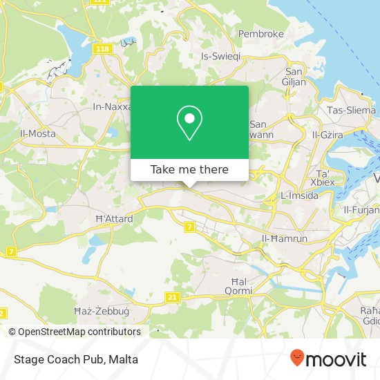 Stage Coach Pub, Triq l-Imrieħel Birkirkara BKR map