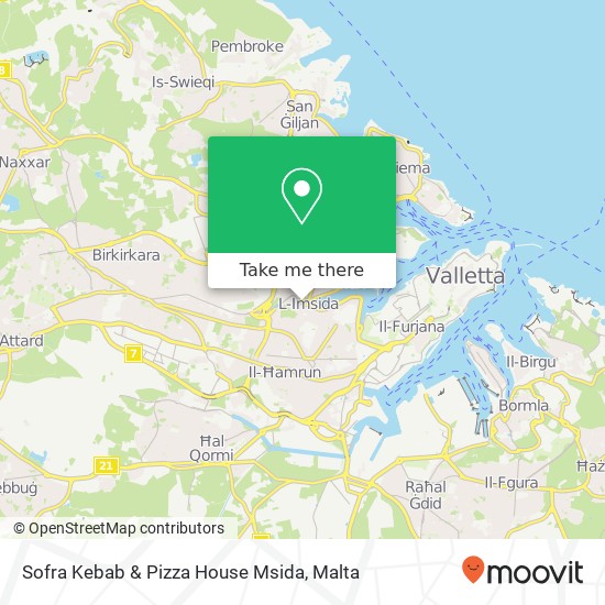 Sofra Kebab & Pizza House Msida, Xatt l-Imsida Msida MSD map