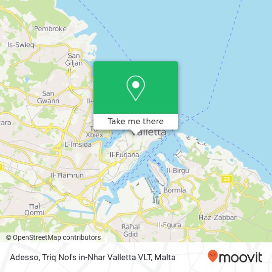 Adesso, Triq Nofs in-Nhar Valletta VLT map