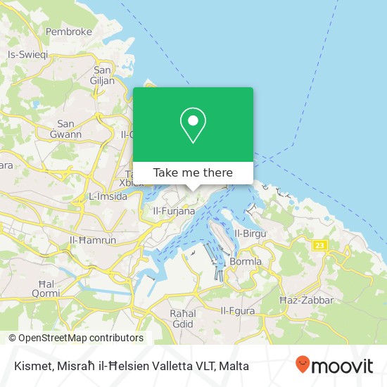 Kismet, Misraħ il-Ħelsien Valletta VLT map