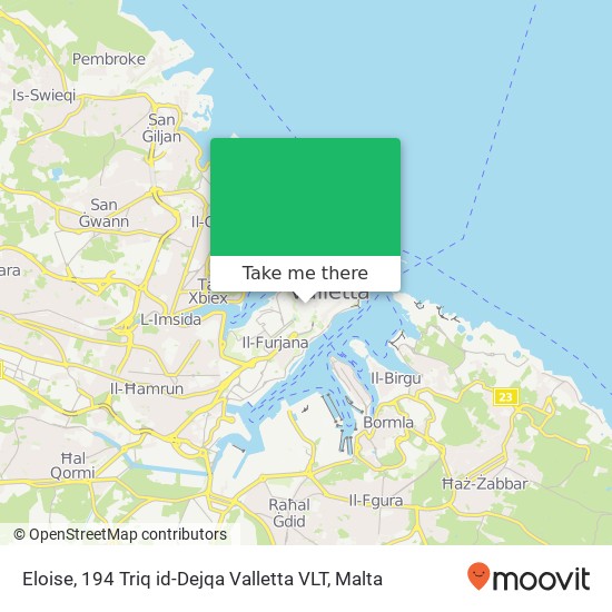 Eloise, 194 Triq id-Dejqa Valletta VLT map