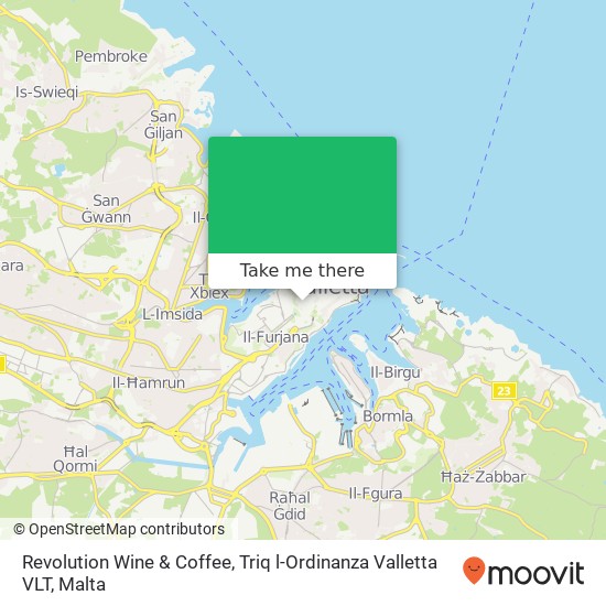 Revolution Wine & Coffee, Triq l-Ordinanza Valletta VLT map