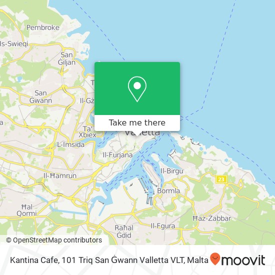Kantina Cafe, 101 Triq San Ġwann Valletta VLT map