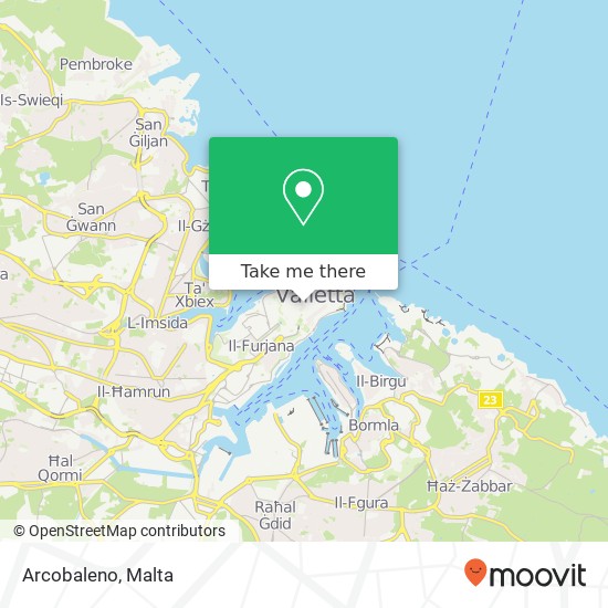 Arcobaleno, Triq ir-Repubblika Valletta VLT map