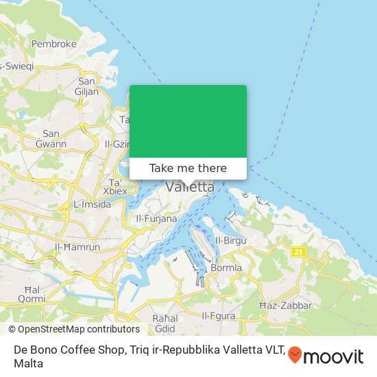 De Bono Coffee Shop, Triq ir-Repubblika Valletta VLT map