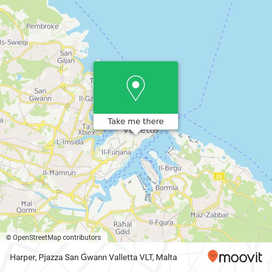 Harper, Pjazza San Ġwann Valletta VLT map