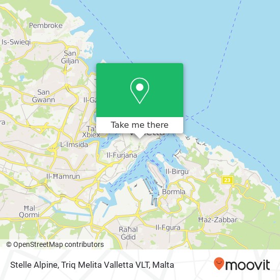 Stelle Alpine, Triq Melita Valletta VLT map