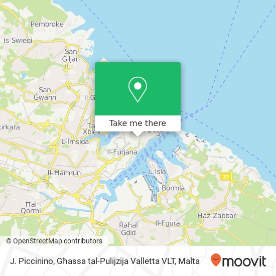 J. Piccinino, Għassa tal-Pulijzija Valletta VLT map